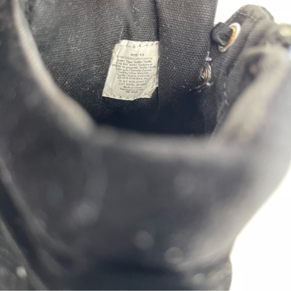 3/$20 ❤️ Gymboree Black Velvet High Top Sneakers US 12 Girls - Picture 7 of 9